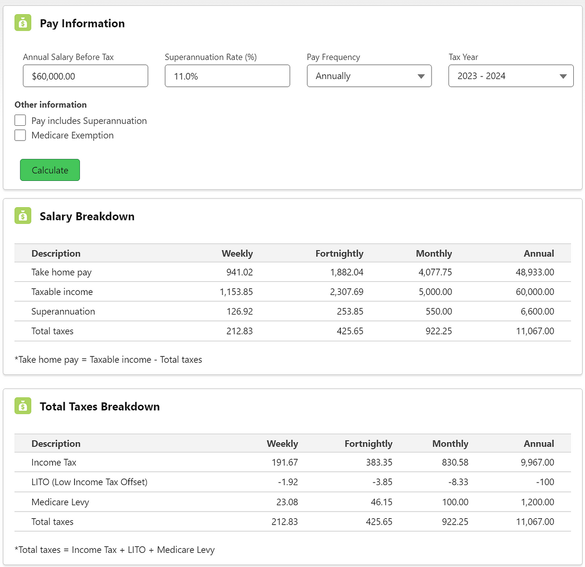 Pay Calculator